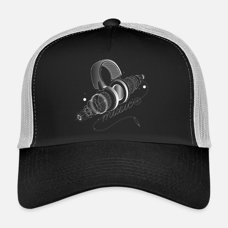Parties individuelles d'un audio Casque Casquette trucker 