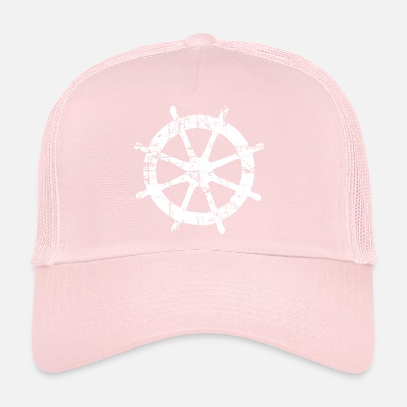 Steering Wheel Vintage White Sailing Design (FR) Casquette trucker