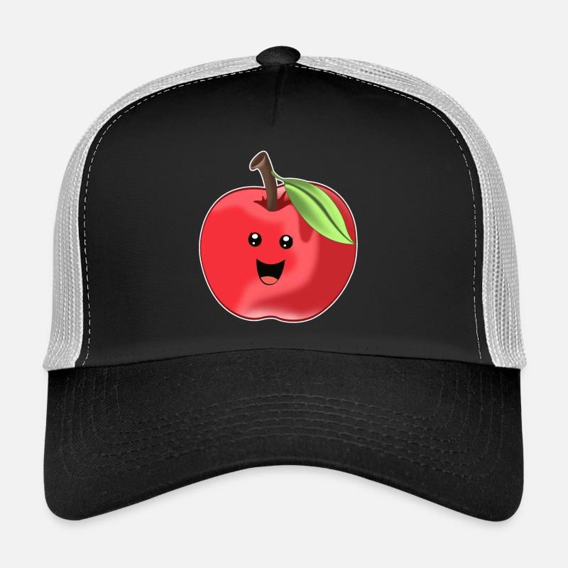 Lustiger Süßer Apfel - Trucker Cap - Schwarz/Steingrau