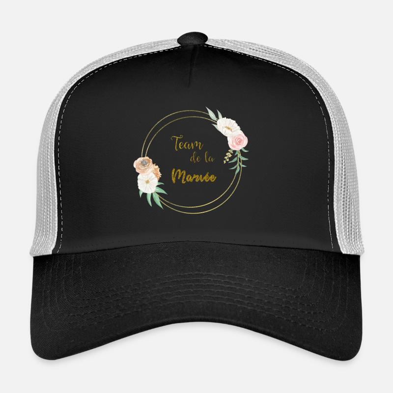 team de la mariée or et fleurs Casquette trucker 