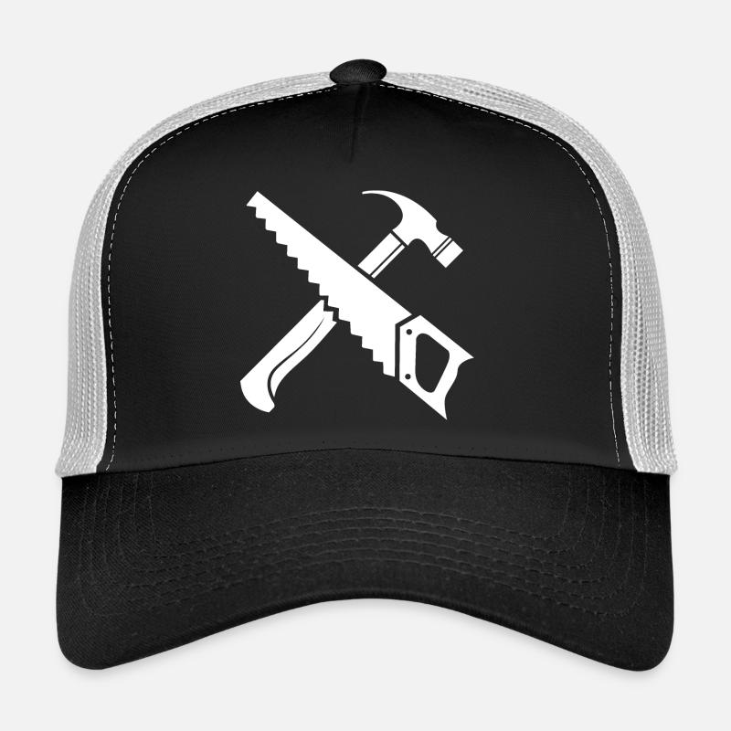 Saw Hammer Tool Symbol Gift Saw Icon Trucker Cap