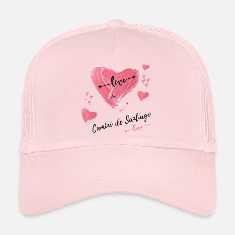Cœur sur le chemin de Saint-Jacques-de-Compostelle Casquette trucker 