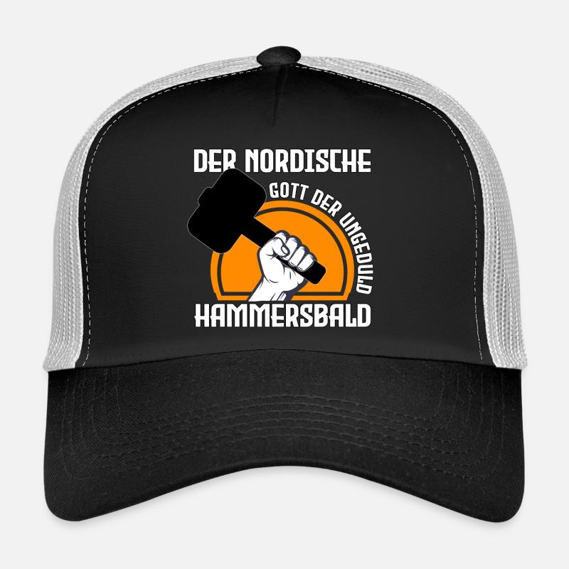 Nordischer Gott der Ungeduld - Trucker Cap - Schwarz/Steingrau
