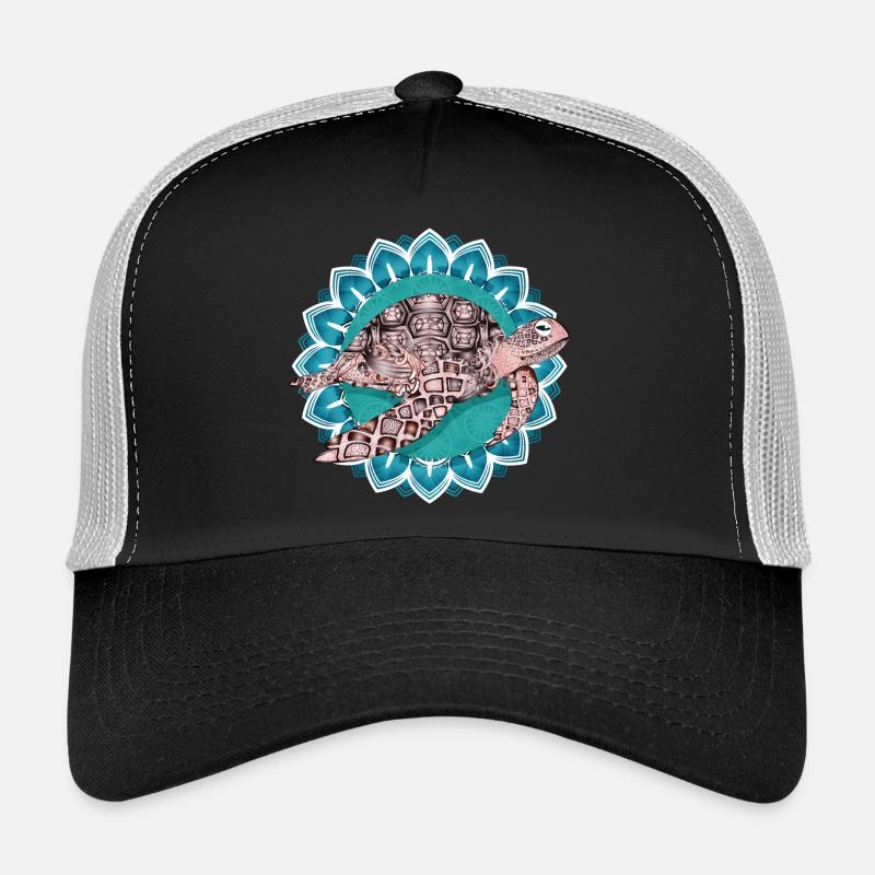 fascinating mandala with sea turtle Trucker Cap