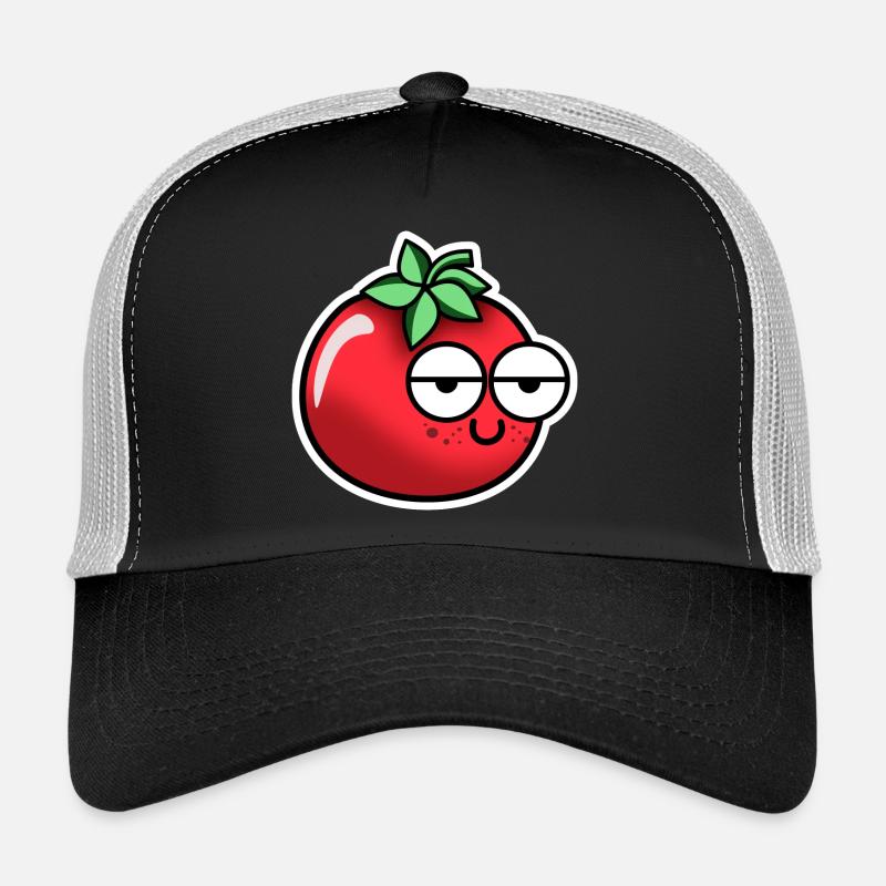 Tomate avec visage Casquette trucker 