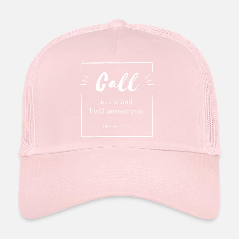 Appelez-moi et je vous répondrai blanc Casquette trucker 