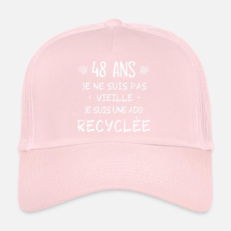 ado recyclée, anniversaire 48 ans, j'ai 48 ans Casquette trucker 