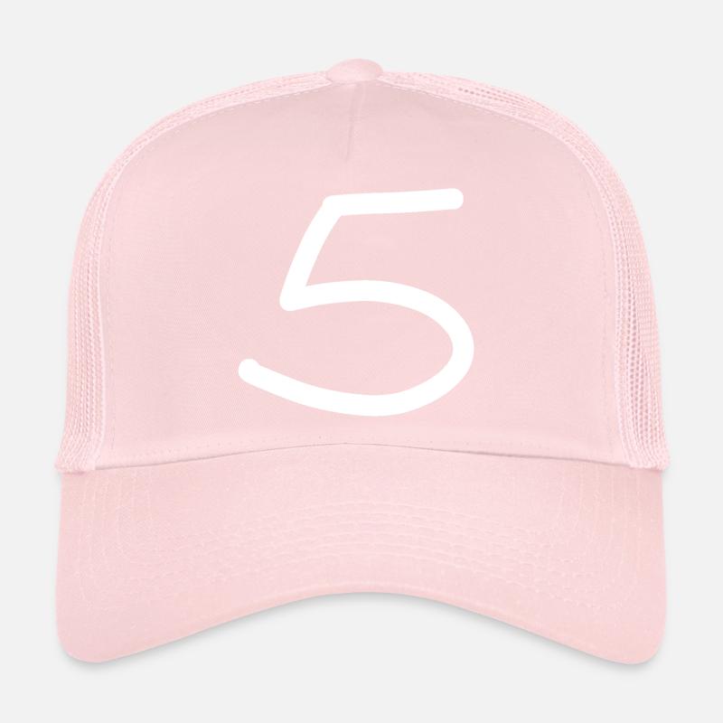 5 cinq chiffres anniversaire blanc Casquette trucker 