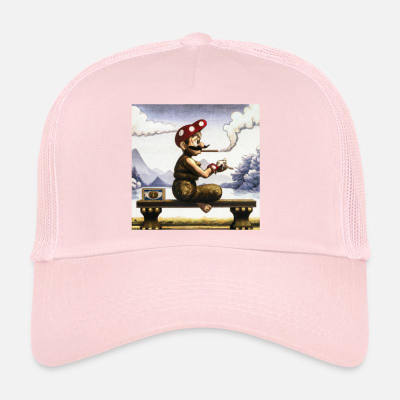 Ukiyo-e Gemälde eines rauchenden Mannes. Trucker Cap