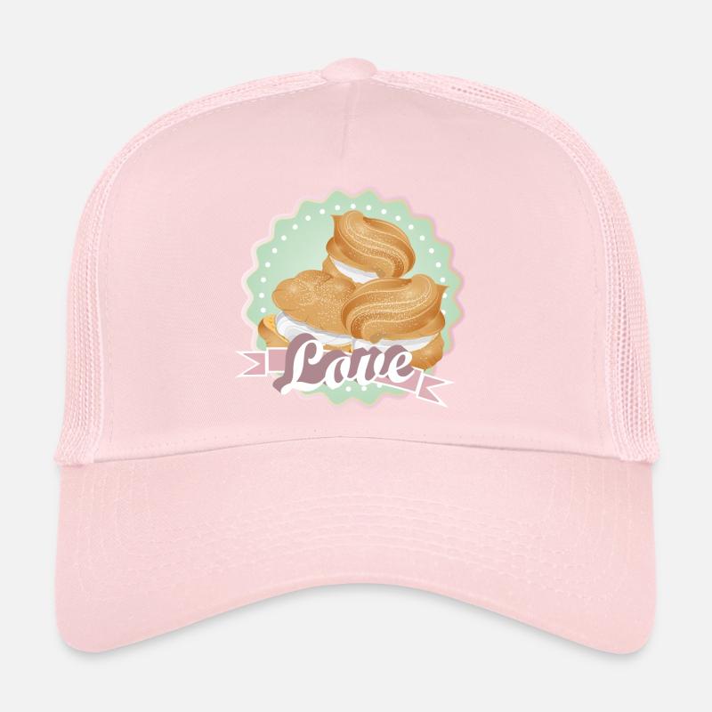 Illustration de trois choux à la crème fourrés Casquette trucker 