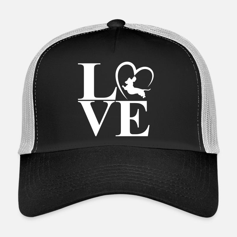 Teckel Dackel Love Heart Casquette trucker 