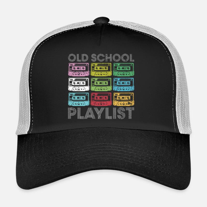 Tirage en grille de cassettes arc-en-ciel Casquette trucker 