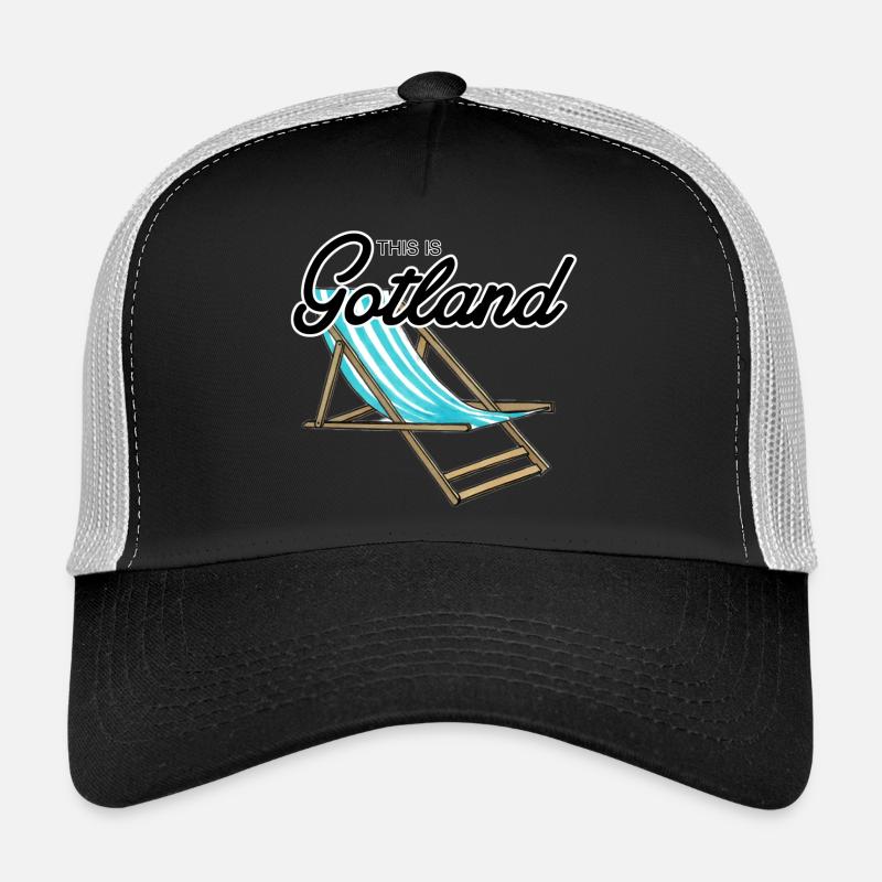 C’est la chaise de plage Gotland - Casquette trucker  - noir/gris pierre