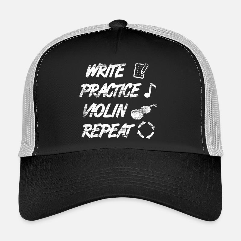Practice writing, repeat violin Trucker Cap