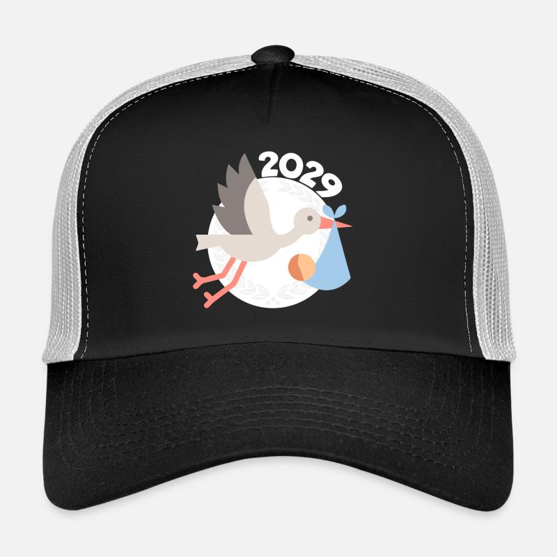 Cigogne avec bébé 2029 Casquette trucker 
