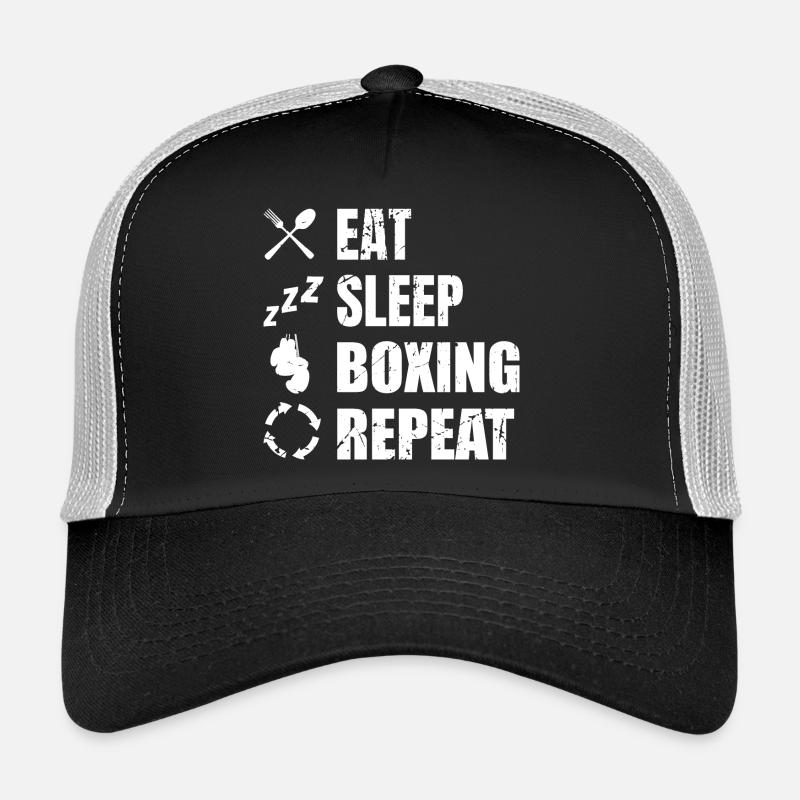 Eat Sleep Boxing Repeat Trucker Cap