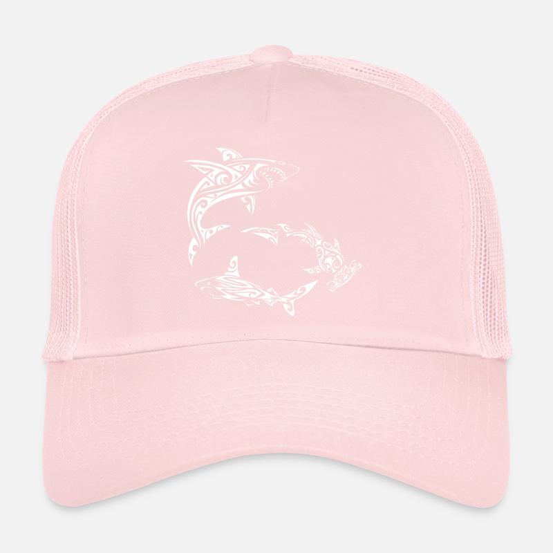 White Polynesian Sharks Trucker Cap