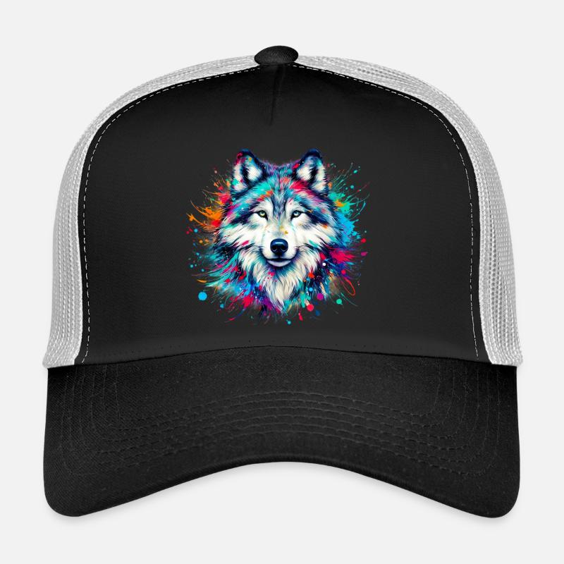 Wolf - Trucker Cap - Schwarz/Steingrau