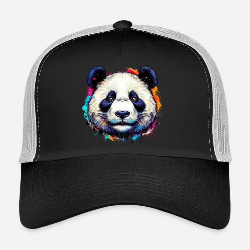 Panda - Trucker Cap - Schwarz/Steingrau