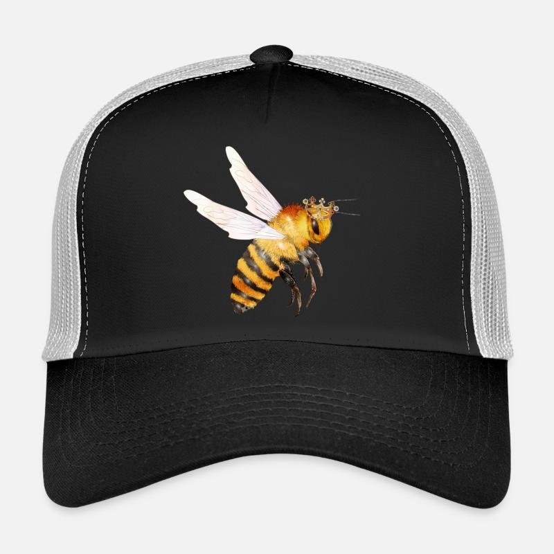Flying queen bee hand drawn Trucker Cap