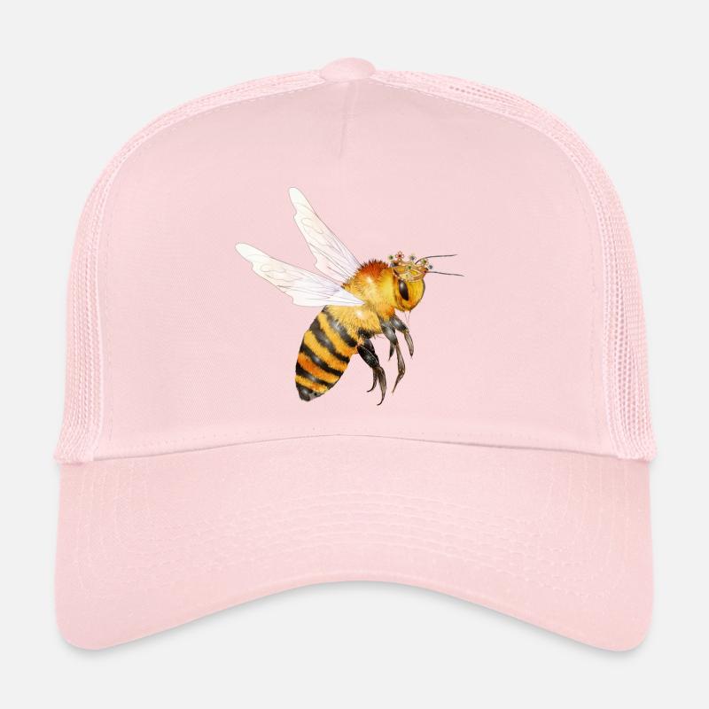 Flying queen bee hand drawn Trucker Cap