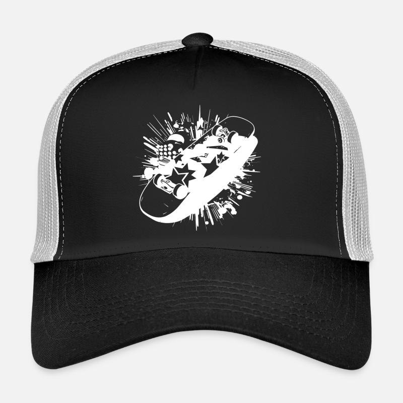 Skateboard Farbklecks Trucker Cap