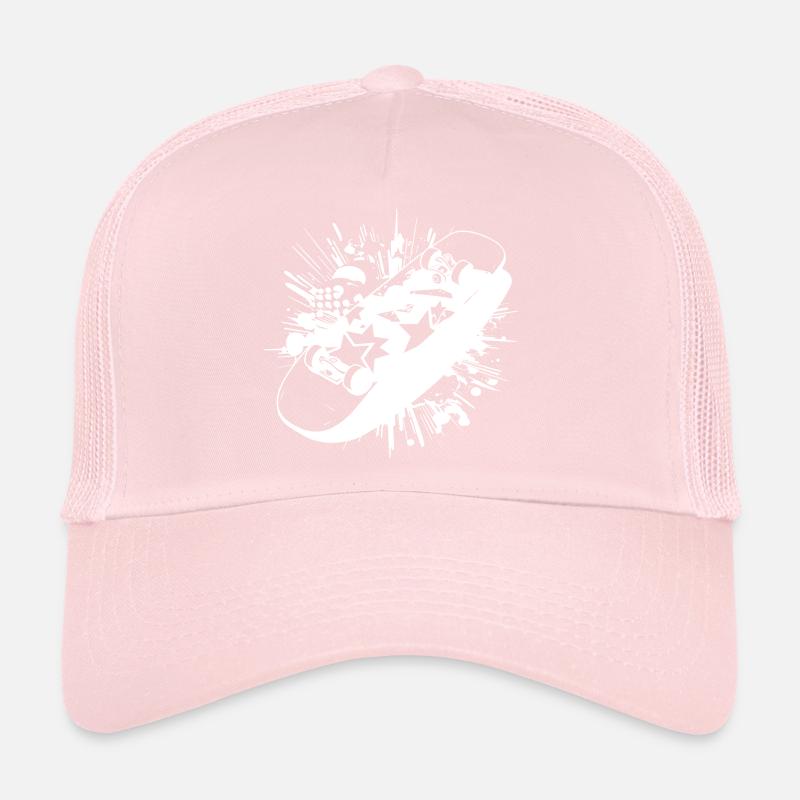 Blobs de peinture de skateboard Casquette trucker 