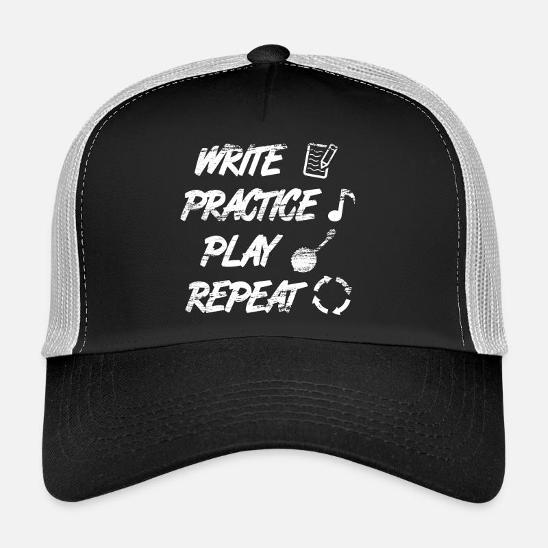 Lustiger Banjospruch - Trucker Cap - Schwarz/Steingrau