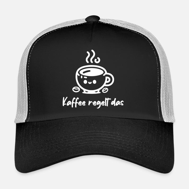 Kaffee regelt das! Tasse Kaffeebohne Trucker Cap