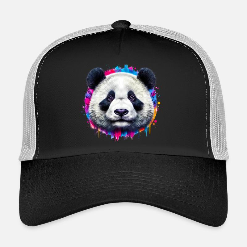 Panda - Trucker Cap - Schwarz/Steingrau