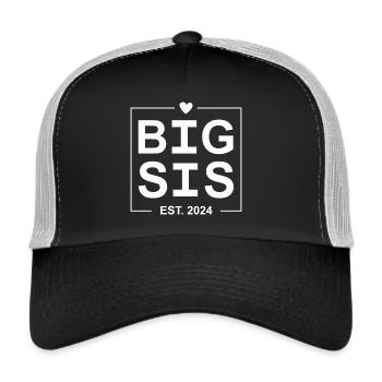 Big Sis Est 2024 - Trucker Cap - Schwarz/Steingrau - Vorne