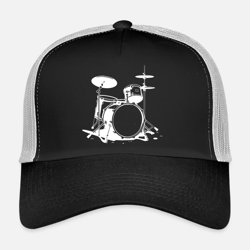 Drum Set Drawing Trucker Cap
