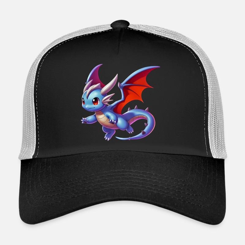 Drache - Trucker Cap - Schwarz/Steingrau
