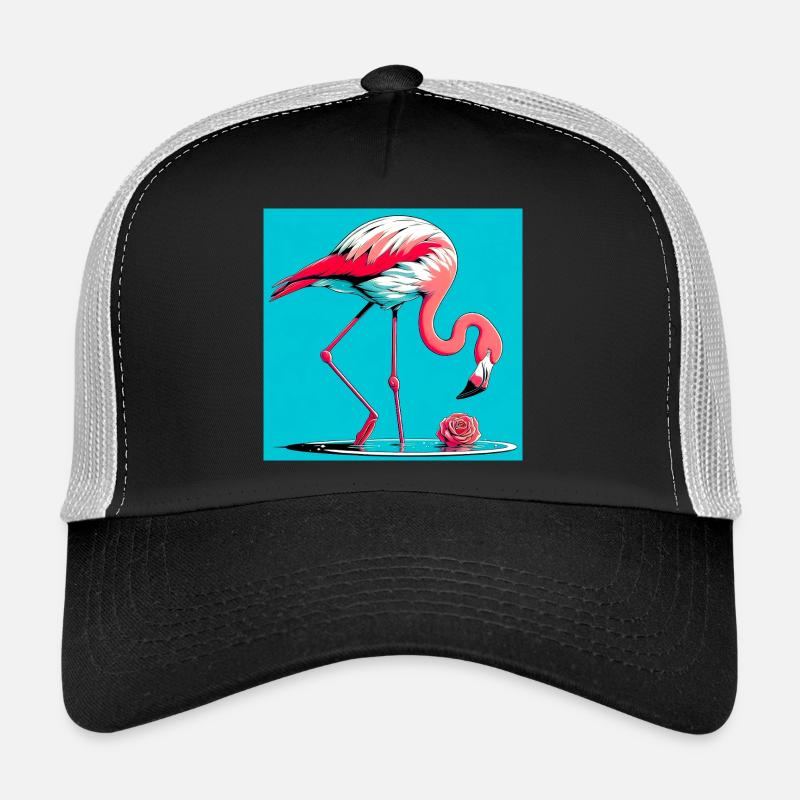 Flamingo - Trucker Cap - Schwarz/Steingrau