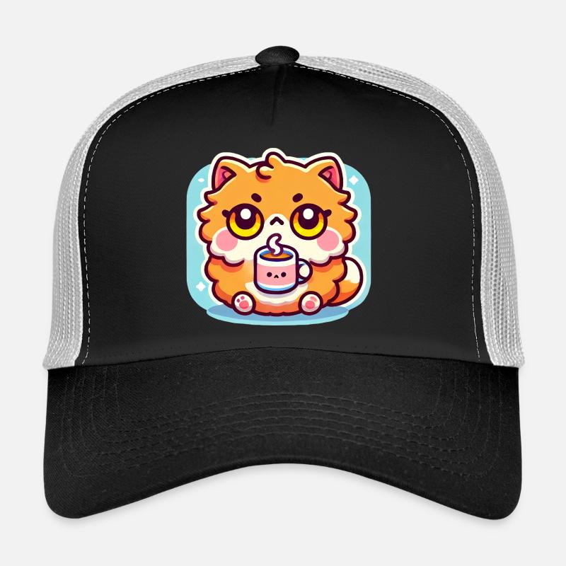 Cute Coffee Cat, Kawaii  Trucker Cap