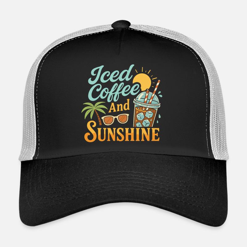 Café glacé et soleil Casquette trucker 