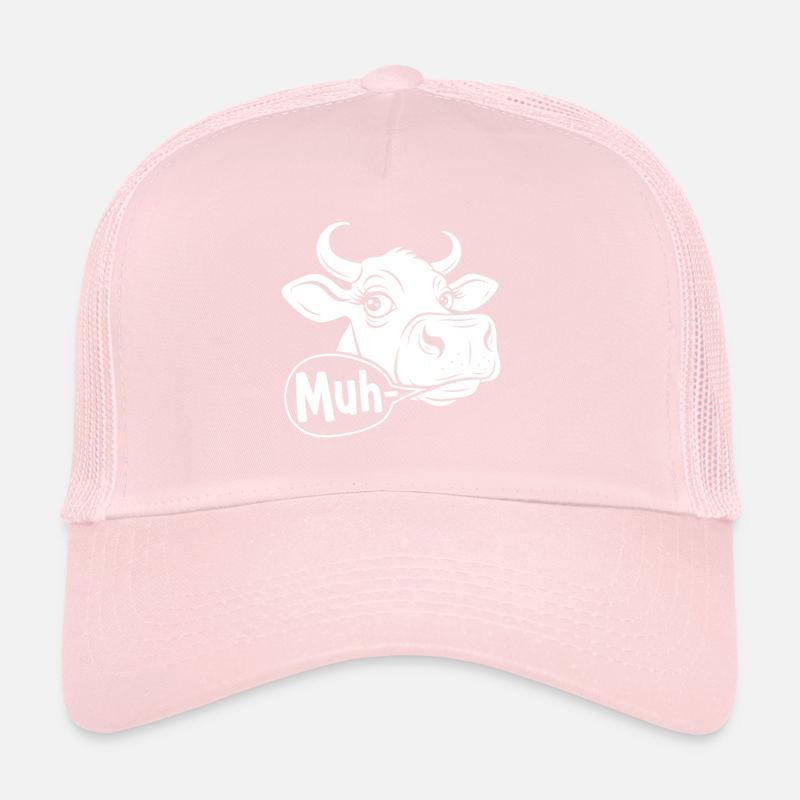 Moo vache dessin animé dire Casquette trucker 