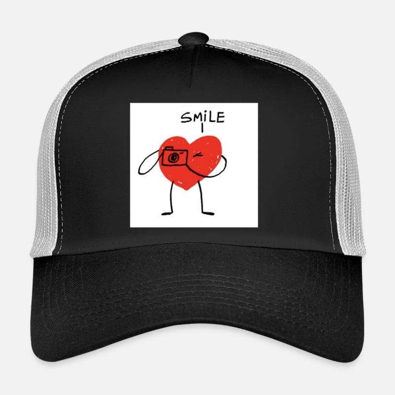 Herz mit Kamera Cartoon Trucker Cap