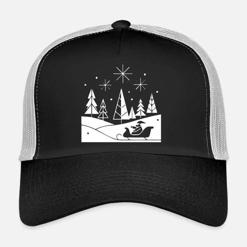  Schlittenfahrt im Schnee Weihnachts Motiv Trucker Cap