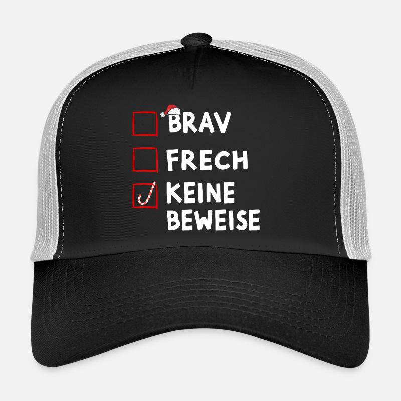 Weihnachten Brav Frech Keine Beweise Santa Trucker Cap