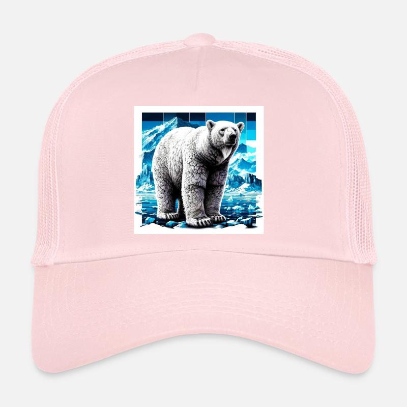 ours blanc Casquette trucker 