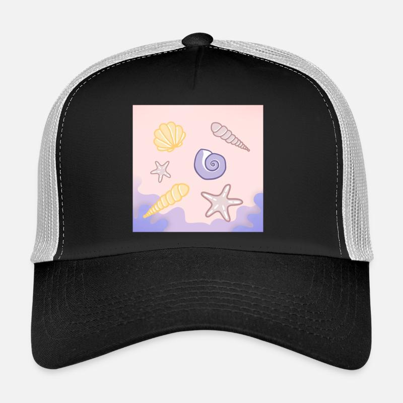 Coquillages pastel étoile de mer Casquette trucker 