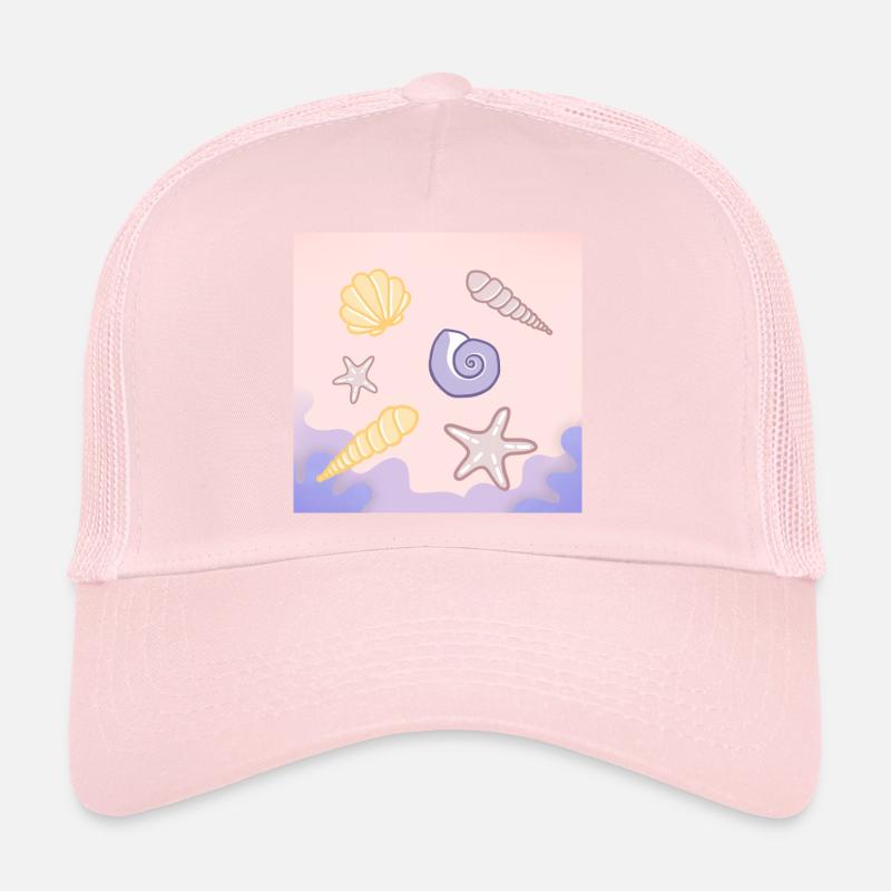 Coquillages pastel étoile de mer Casquette trucker 