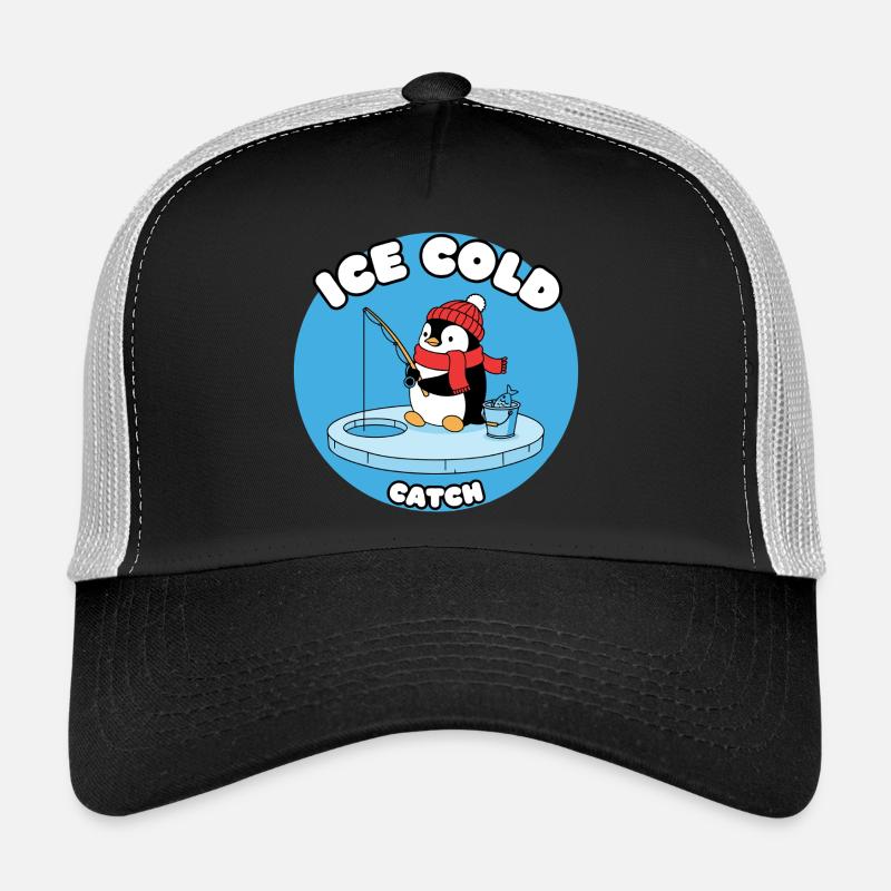 Eisfrost Pinguin fängt Eisfisch Trucker Cap