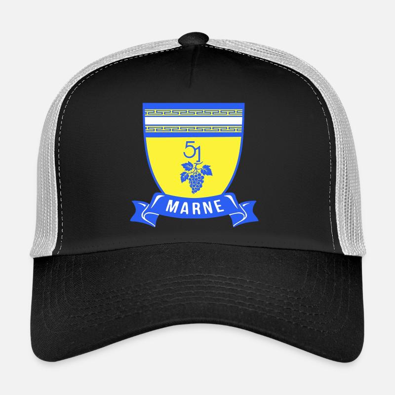 Blason Marne 51 avec une grappe de raisin Casquette trucker 