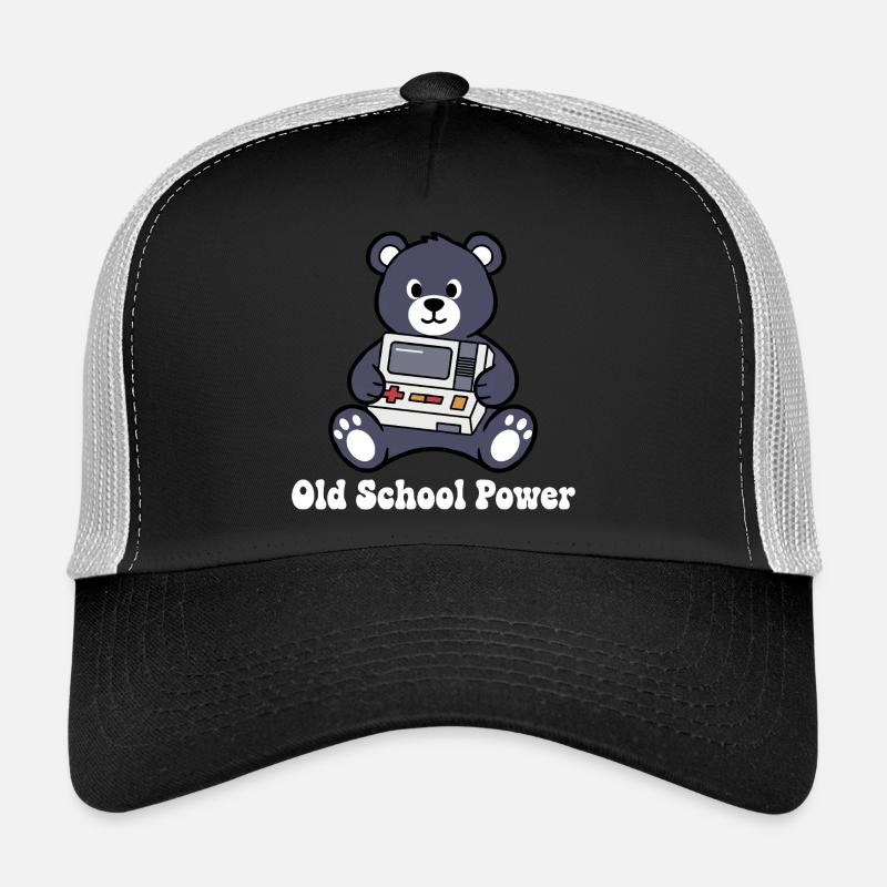 Console rétro Old School Power Bear Casquette trucker 