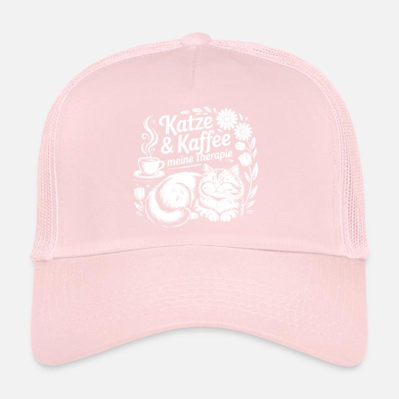 Motif de caféthérapie pour chat Casquette trucker 