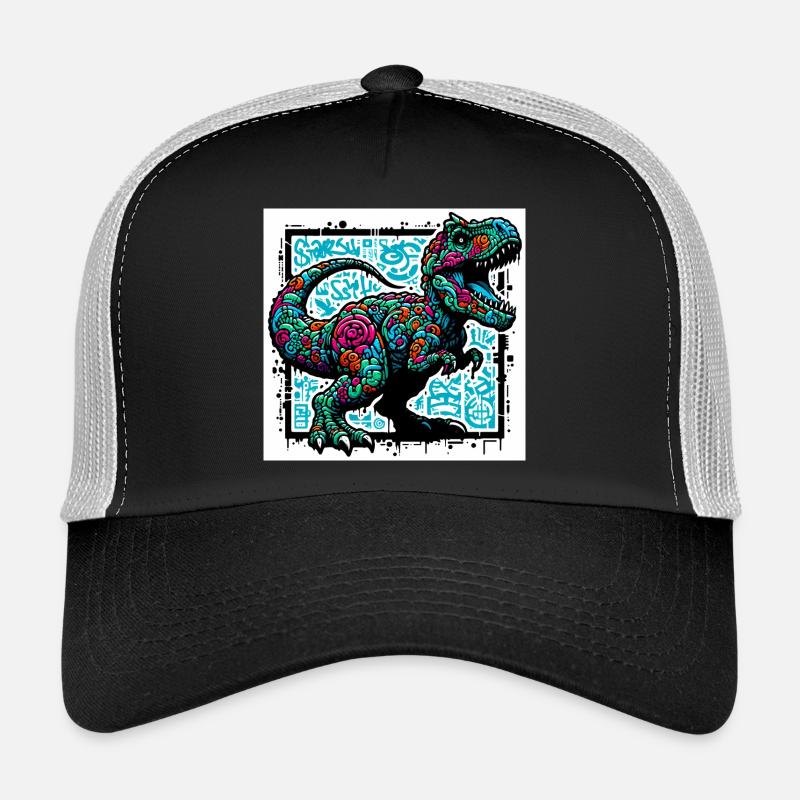dinosaur - Trucker Cap - black/stone grey