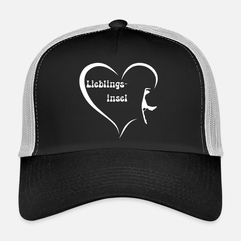 Lieblingsinsel Sylt - Trucker Cap - Schwarz/Steingrau