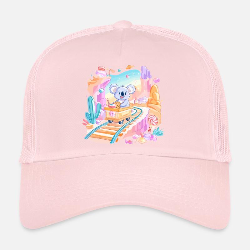 Koala on candy train Trucker Cap